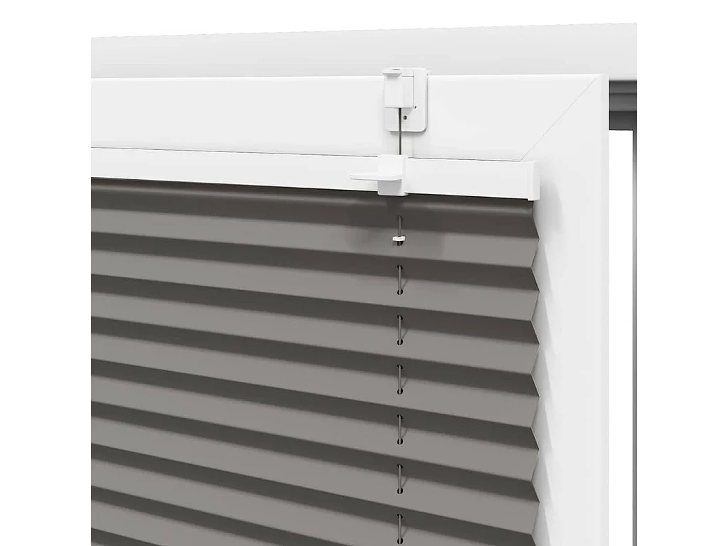 Antracite Plissada Cega 65x100 cm Largura Tecido 64,4 cm