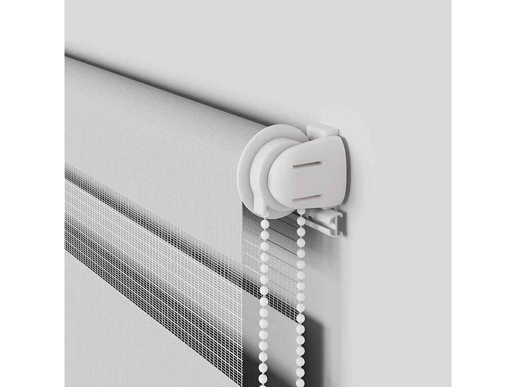 Store zèbre gris clair largeur du tissu 35,9 cm polyester