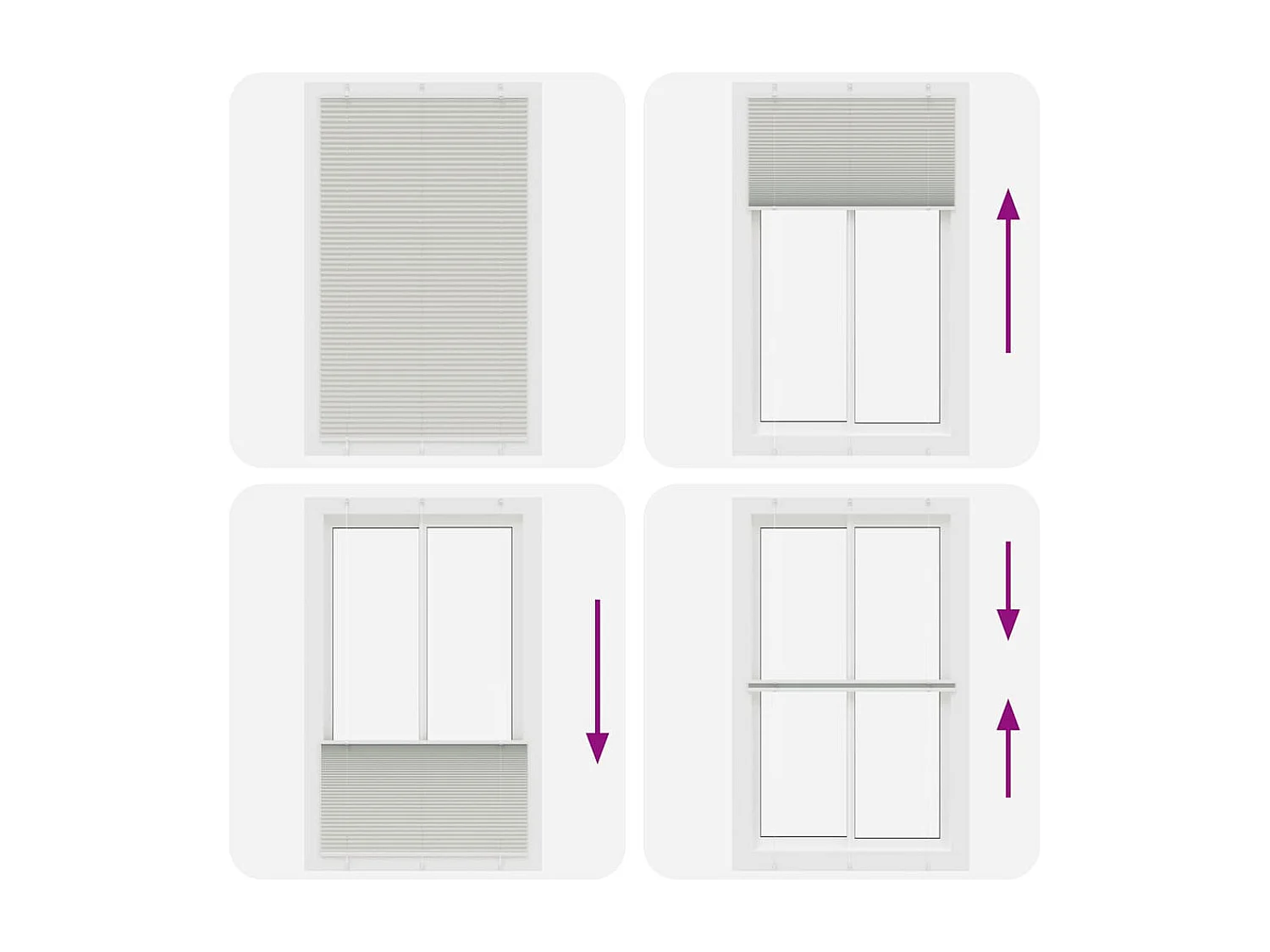 Plissado Cego Cinzento Luz 115x200 cm Largura Tecido 114,4cm