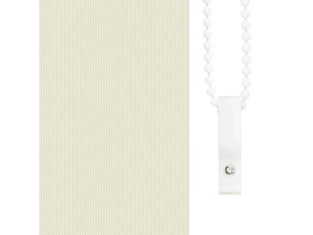 Store enrouleur occultant blanc cassé 90x130cm largeur du tissu