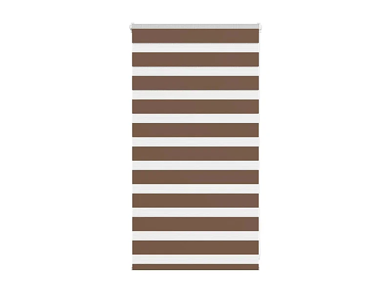 Estor cebra marrón 90x100 cm tejido ancho 85,9 cm poliéster