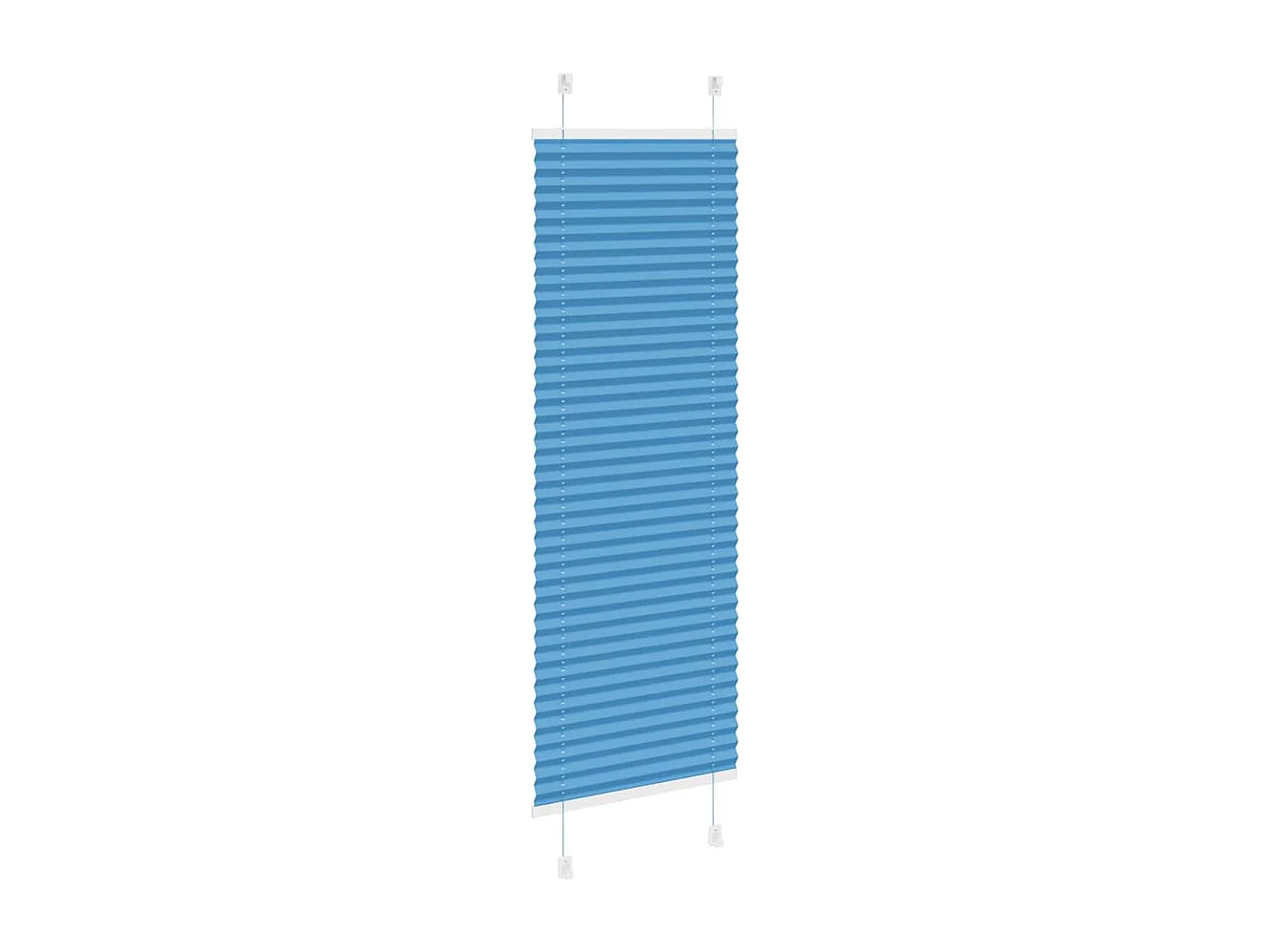 Store plissé bleu 45x100 cm largeur du tissu 44,4 cm polyester