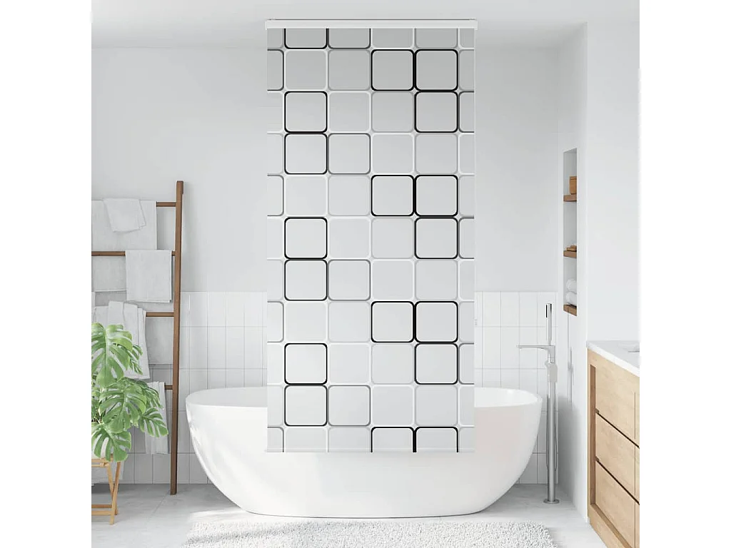 Store enrouleur de douche avec cassette largeur du tissu 86 cm