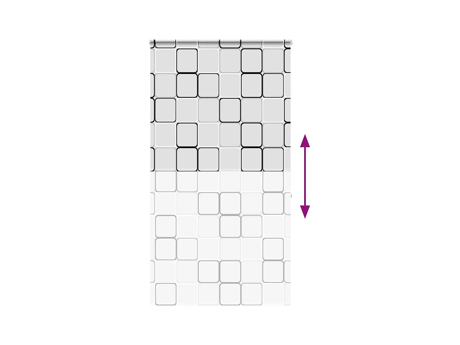 Store enrouleur de douche avec cassette largeur du tissu 136 cm