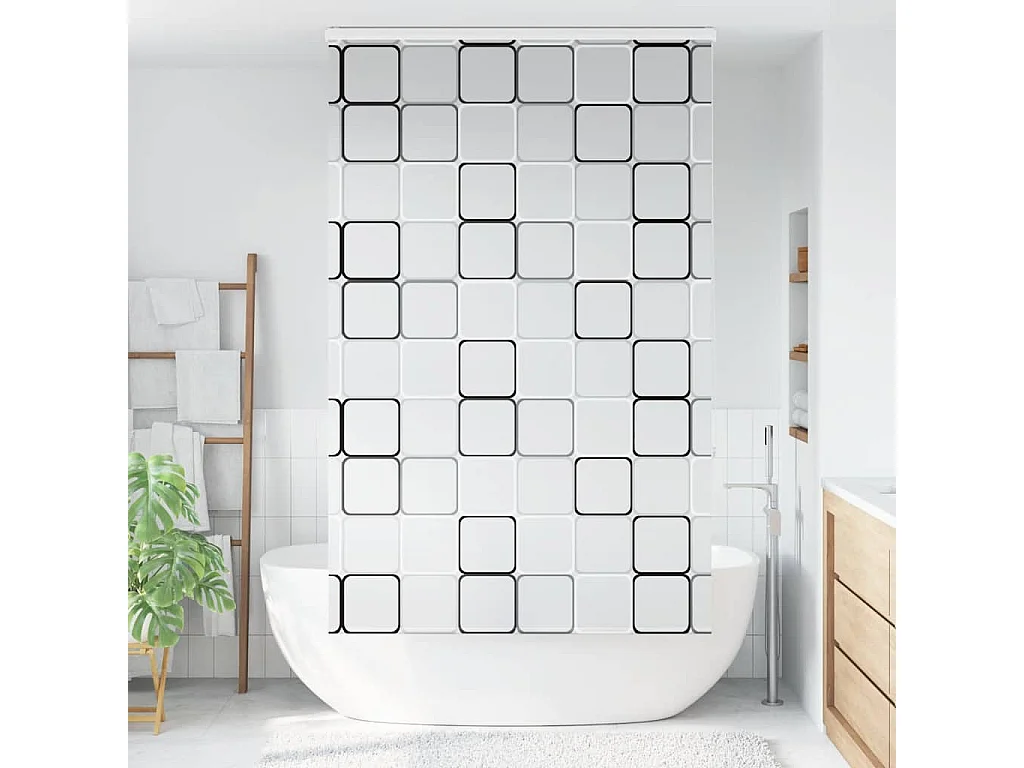 Store enrouleur de douche avec cassette largeur du tissu 136 cm