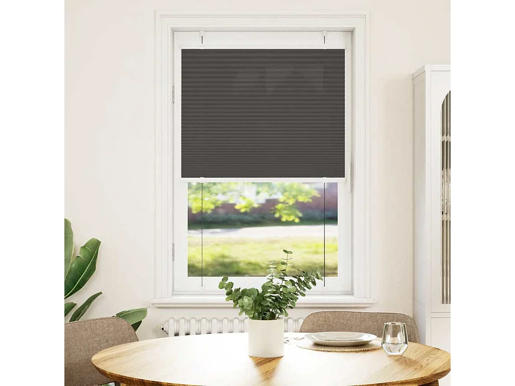 Store plissé noir 80x150 cm largeur du tissu 79,4 cm polyester