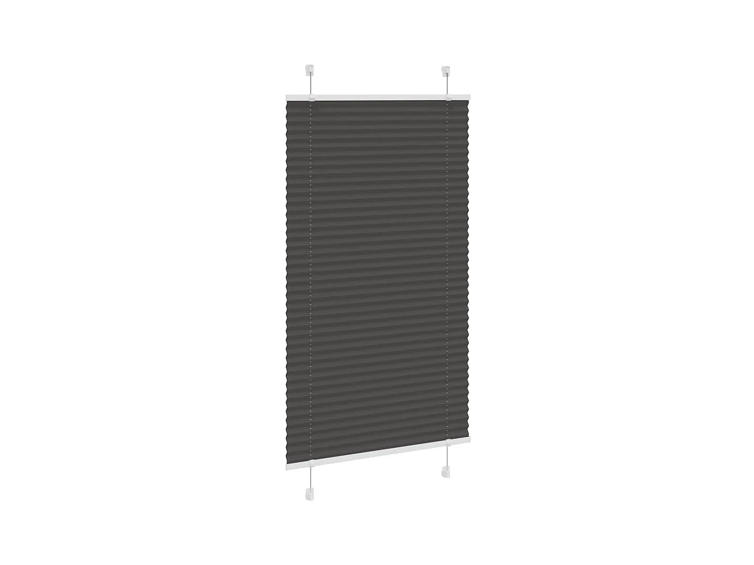 Store plissé noir 80x150 cm largeur du tissu 79,4 cm polyester
