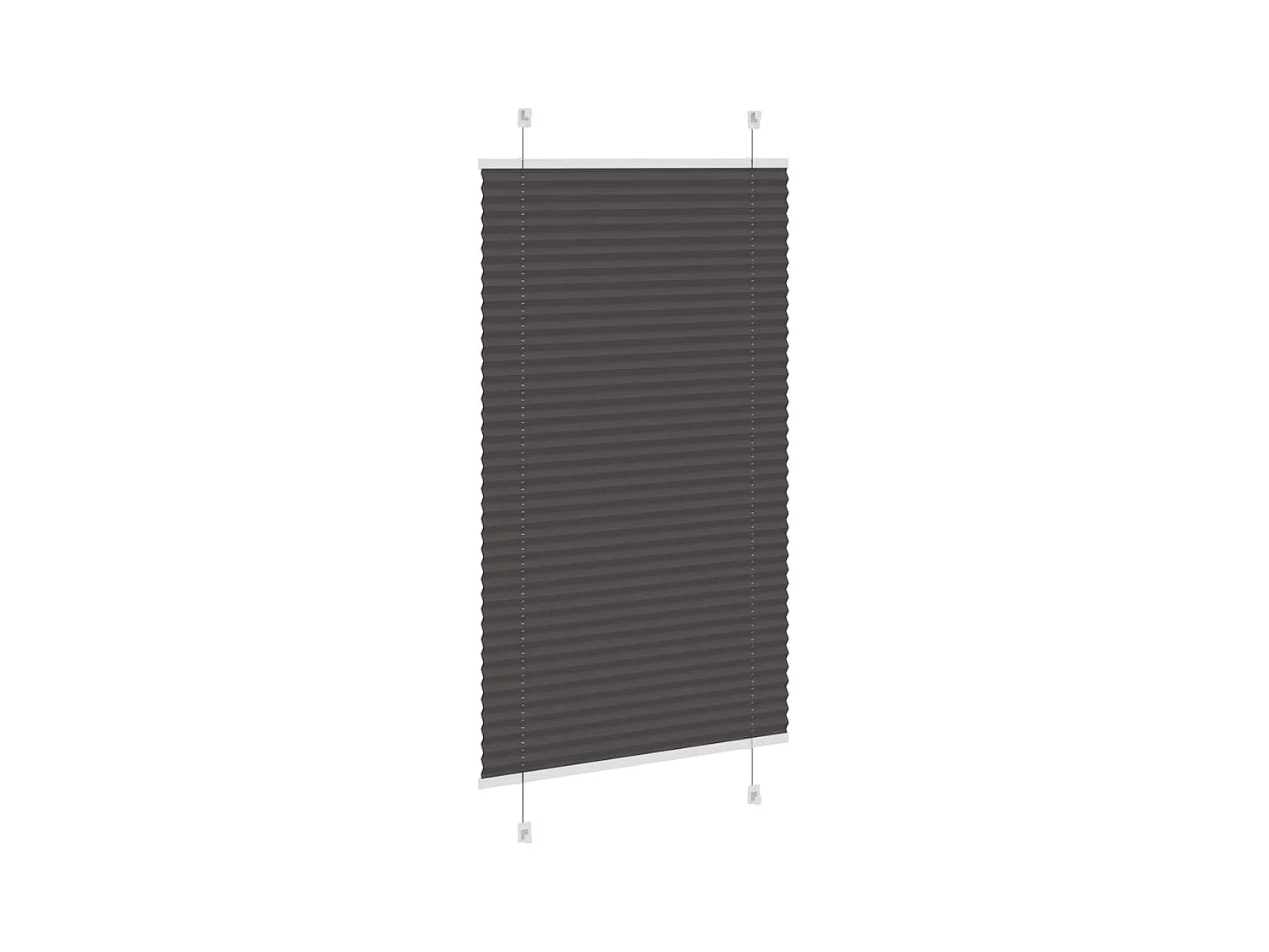 Store plissé noir 80x150 cm largeur du tissu 79,4 cm polyester
