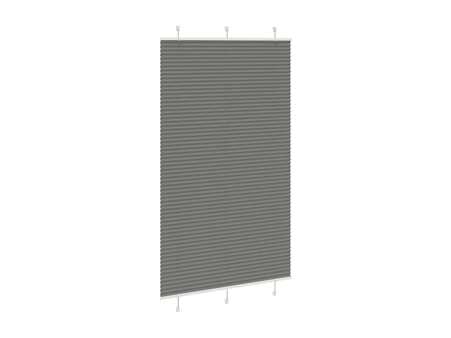 Store plissé anthracite 120x200 cm largeur du tissu 119,4 cm
