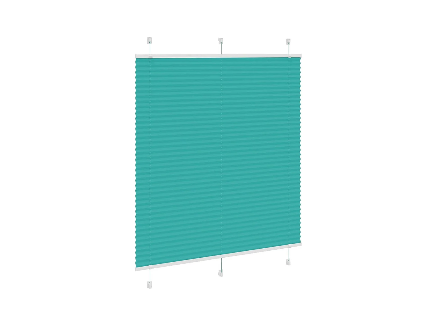 Store plissé vert pétrole 115x100cm largeur du tissu 114,4cm