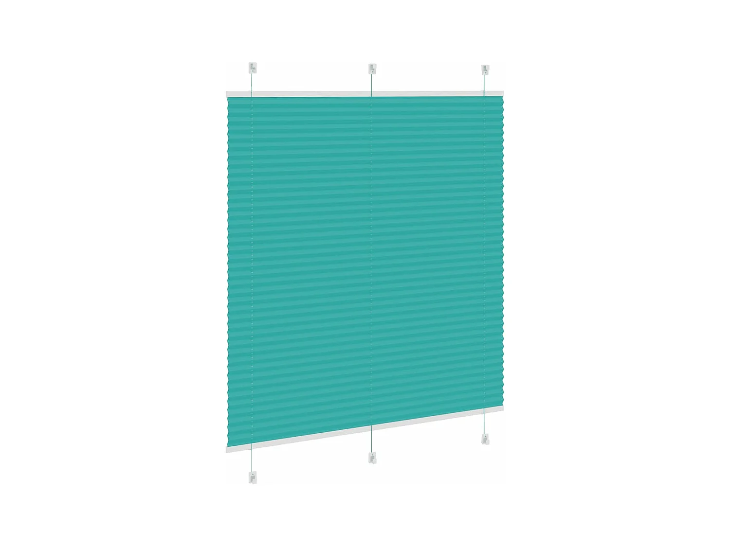 Store plissé vert pétrole 115x100cm largeur du tissu 114,4cm