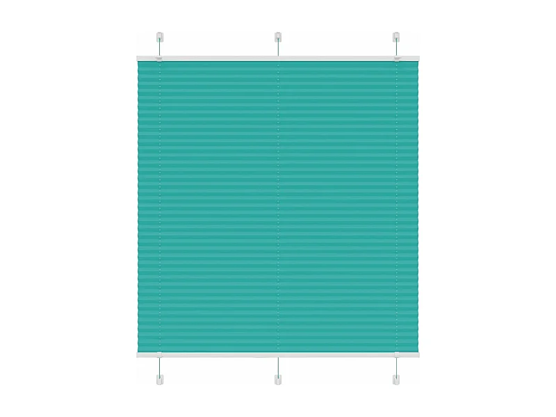 Store plissé vert pétrole 115x100cm largeur du tissu 114,4cm