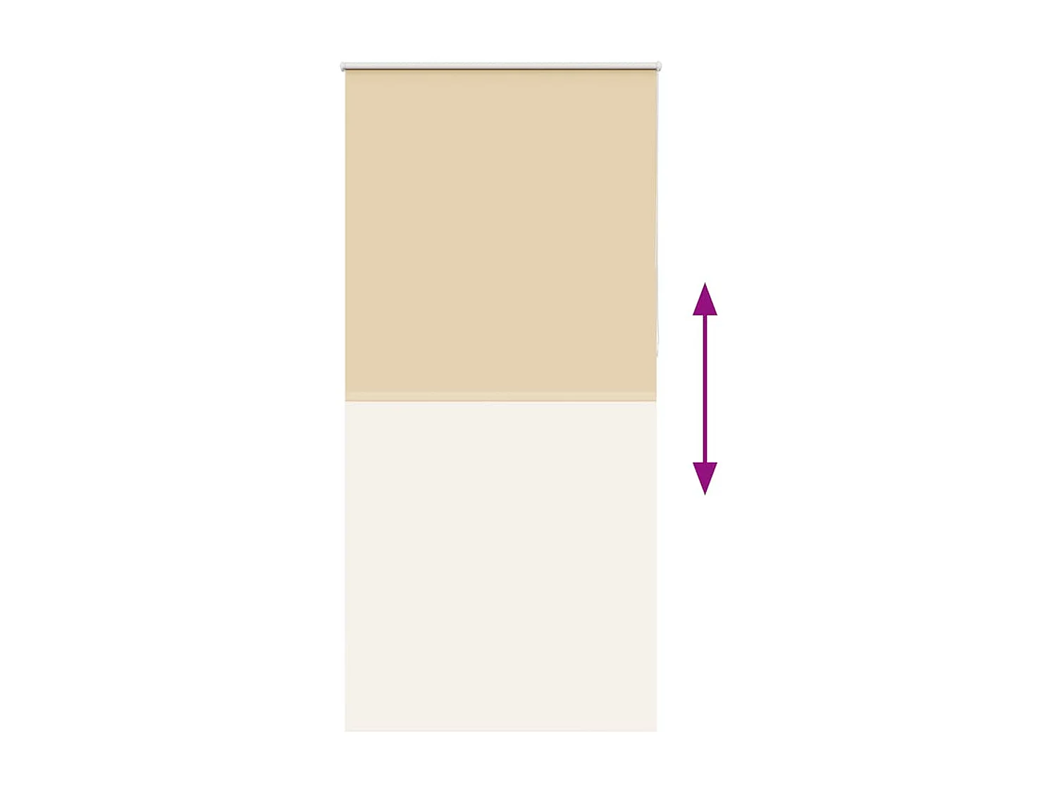 Estor Enrollable Opaco Beige 110x230 cm Tela Ancho 105,7 cm