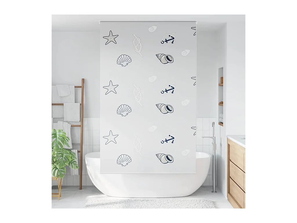 Store enrouleur de douche 130x240 cm largeur du tissu 126 cm