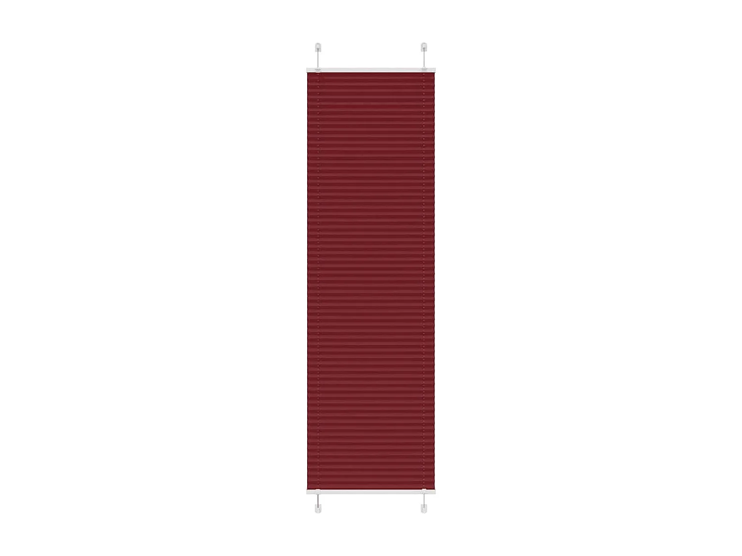 Store plissé rouge bordeaux 55x200 cm largeur du tissu 54,4 cm