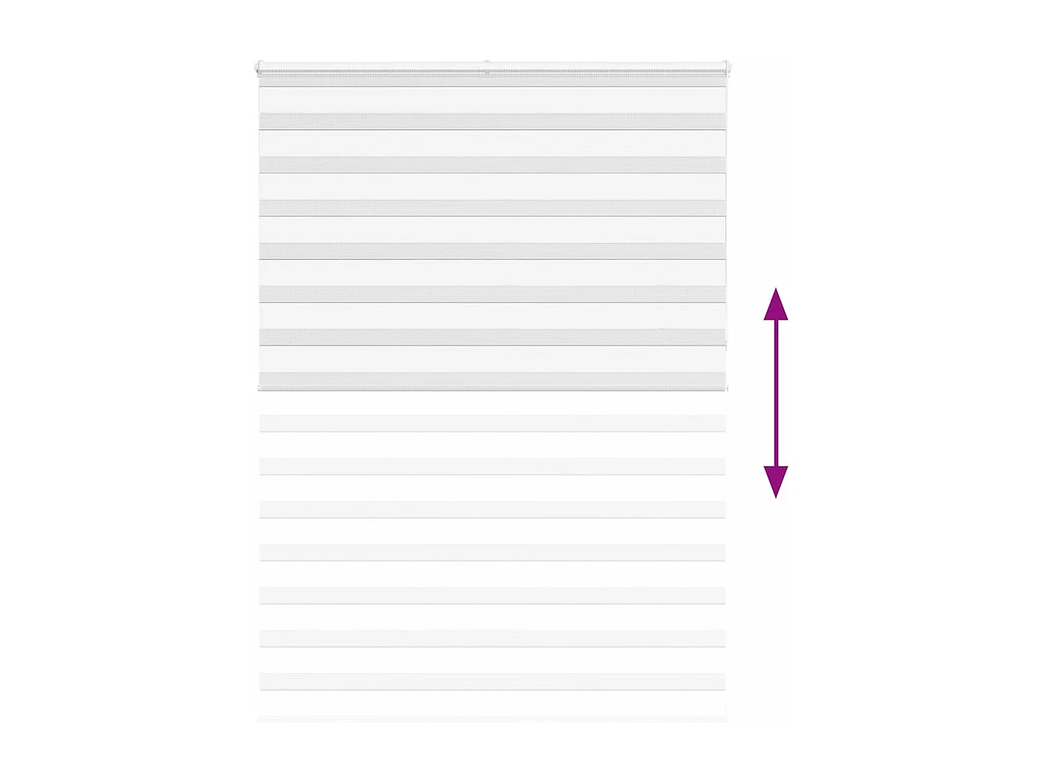 Estor cebra blanco 160x230 cm tejido ancho 155,9 cm poliéster