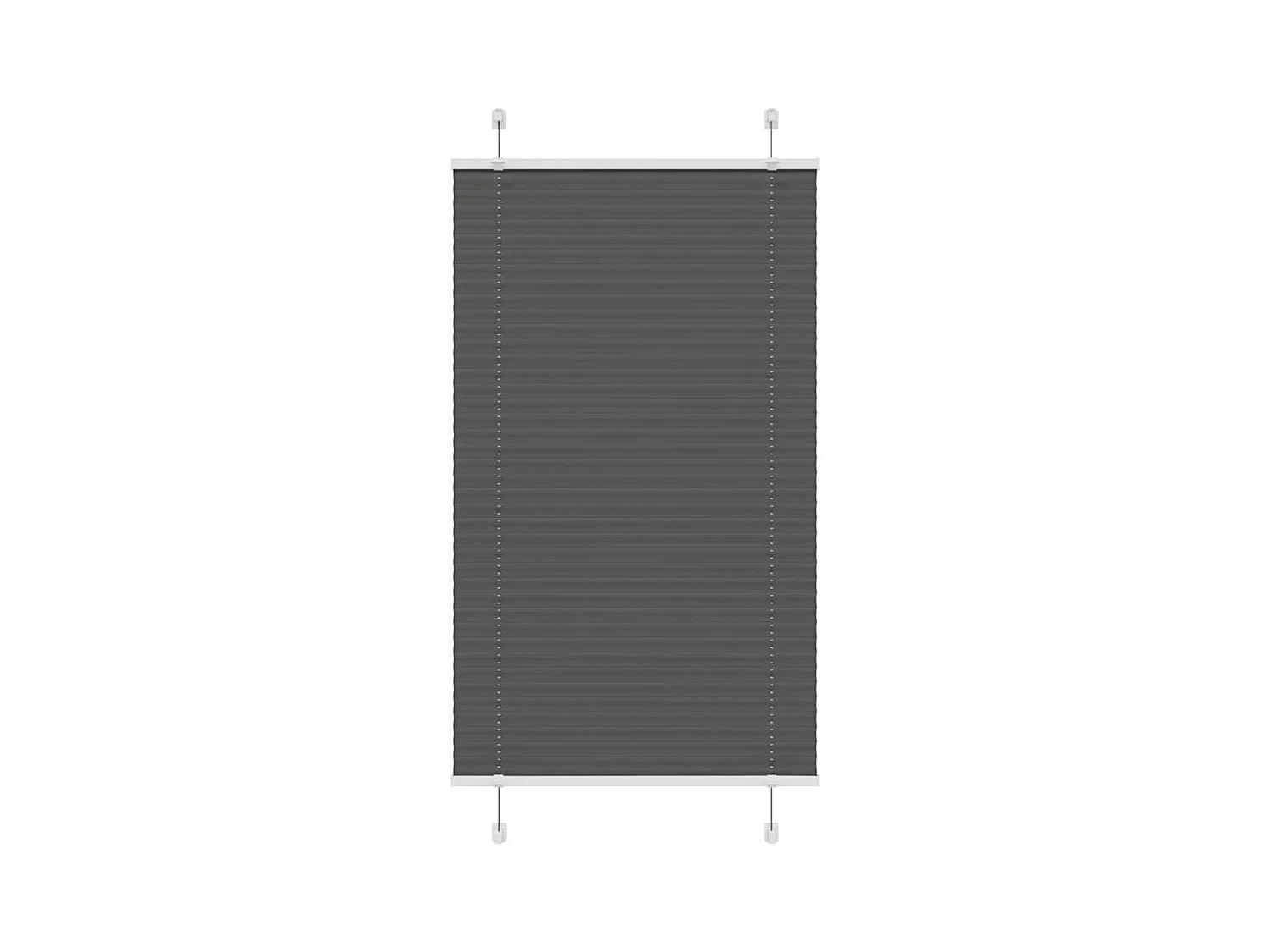 Plissé rolgordijn 70x100 cm stofbreedte 69,4 cm polyester zwart
