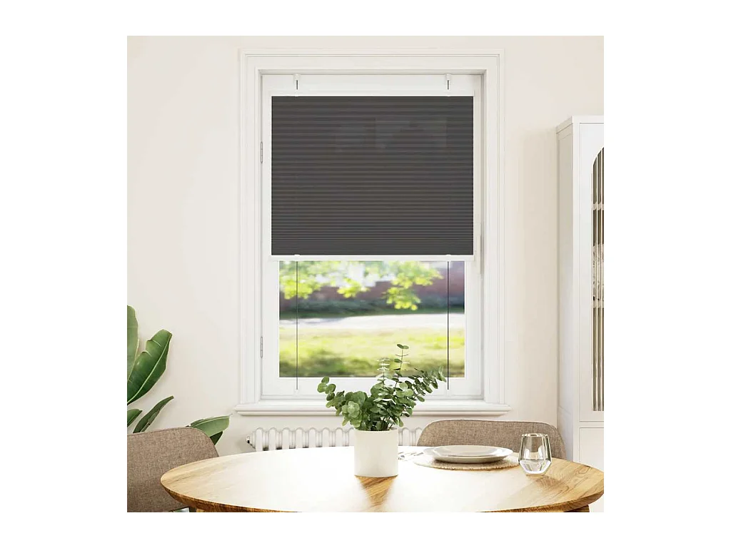 Store plissé noir 70x100 cm largeur du tissu 69,4 cm polyester