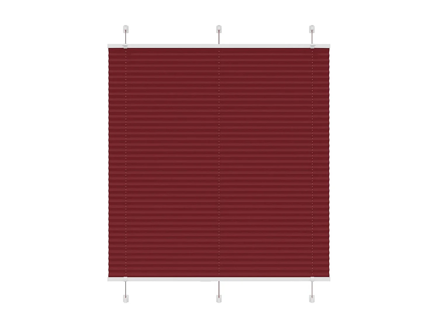 Store plissé rouge bordeaux 115x150 cm largeur du tissu 114,4cm