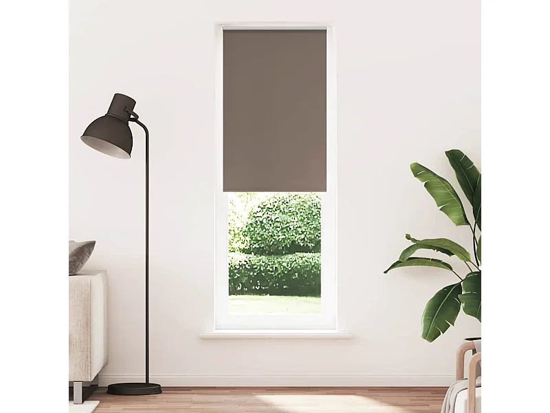 Estor Enrollable Opaco Color Café 65x210cm Tela Ancho 60,7cm