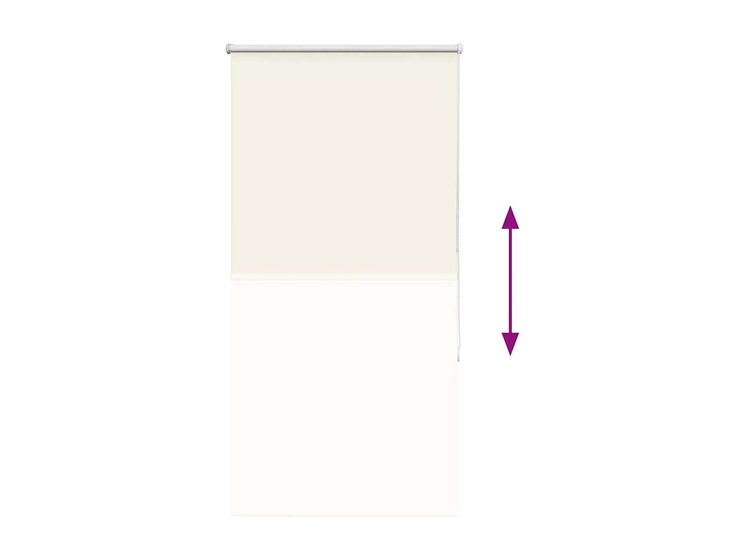 Store enrouleur occultant blanc cassé largeur du tissu 60,7 cm