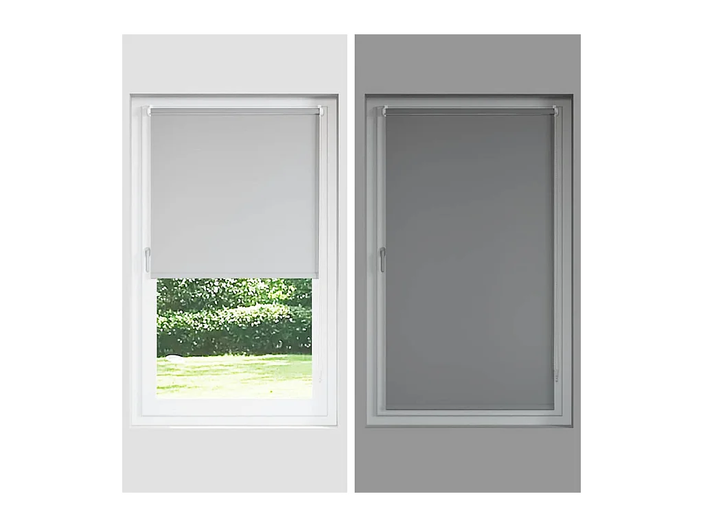 Store enrouleur occultant blanc cassé largeur du tissu 60,7 cm