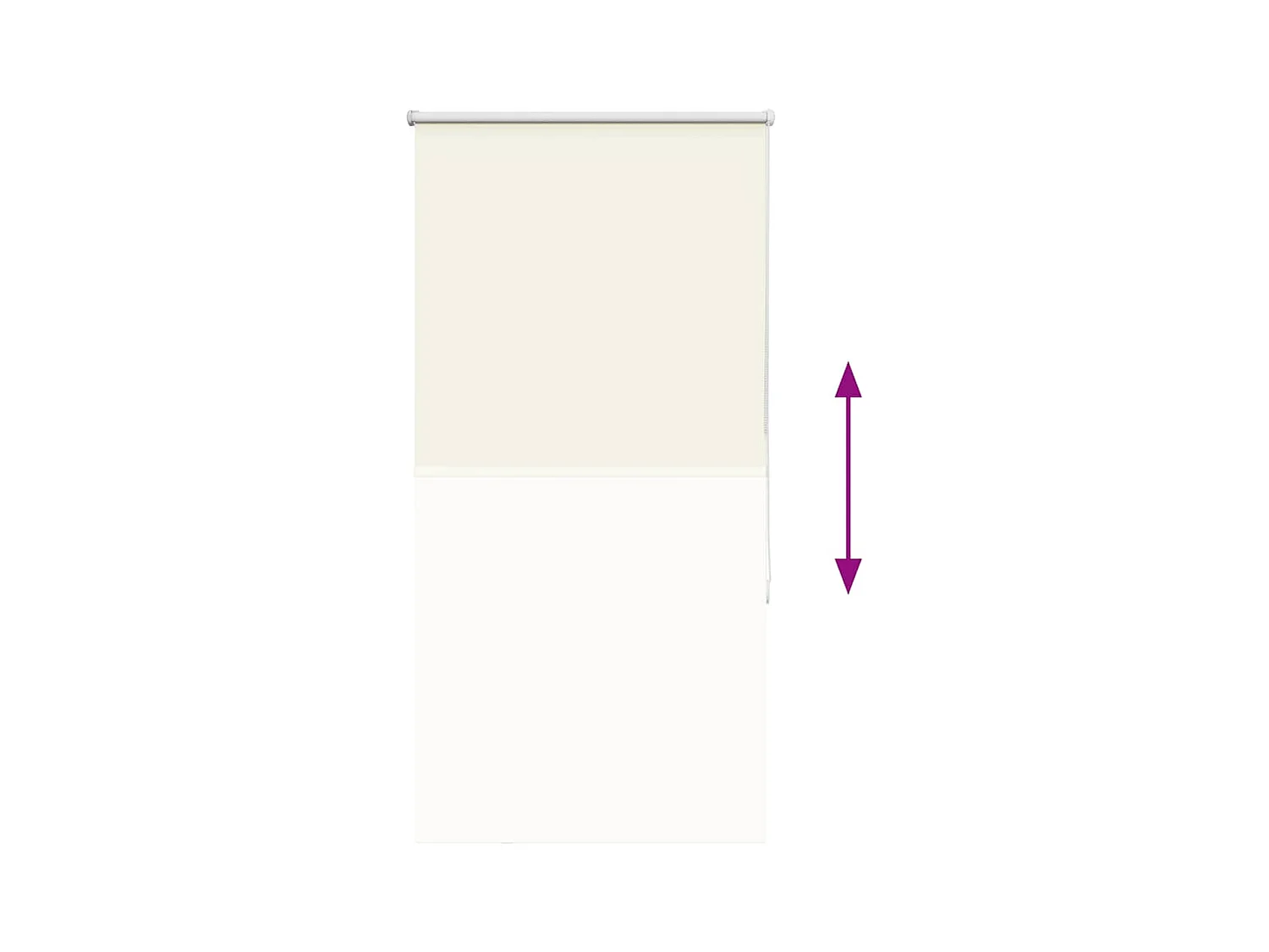 Store enrouleur occultant blanc cassé largeur du tissu 60,7 cm