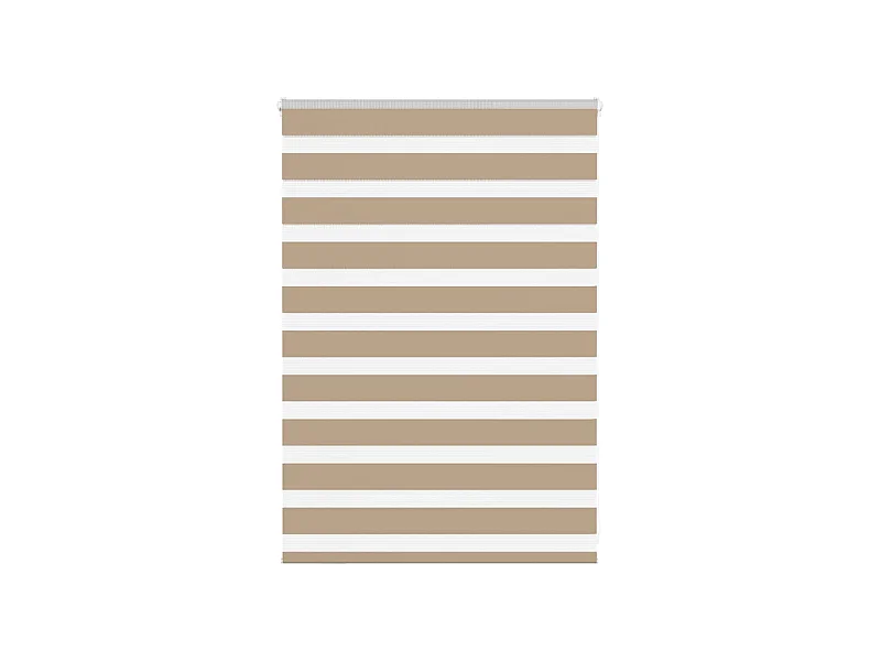 Store zèbre marron sable largeur du tissu 105,9 cm polyester