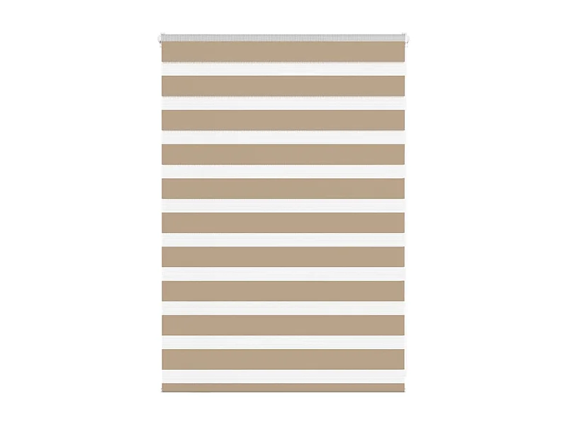 Zebra Blind 110x100 cm stofbreedte 105,9 cm polyester zandbruin