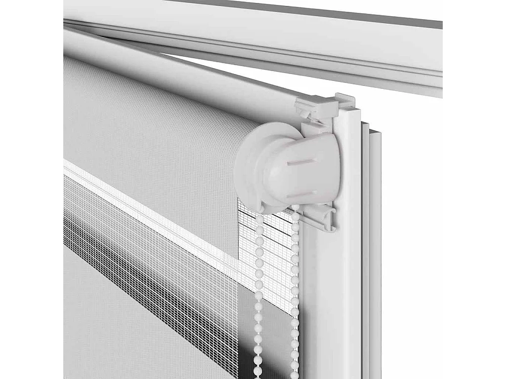 Estor cebra gris claro 95x200cm tejido ancho 90,9 cm poliéster