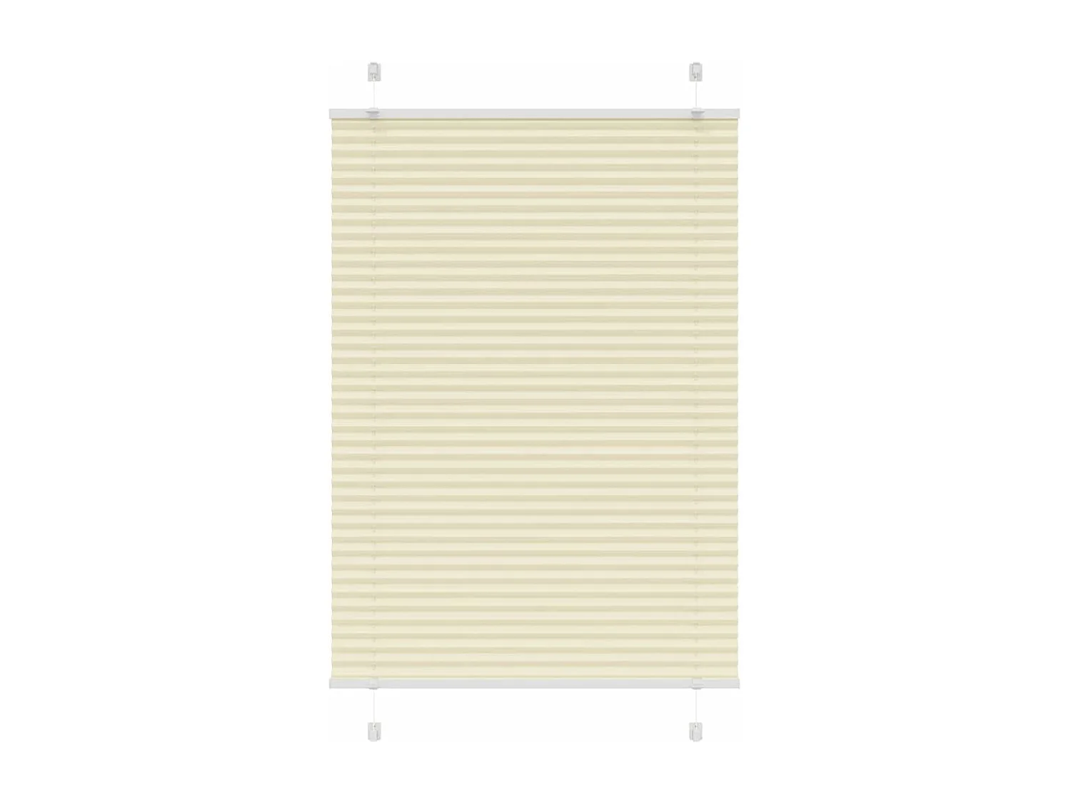 Store plissé crème 95x100 cm largeur du tissu 94,4 cm polyester