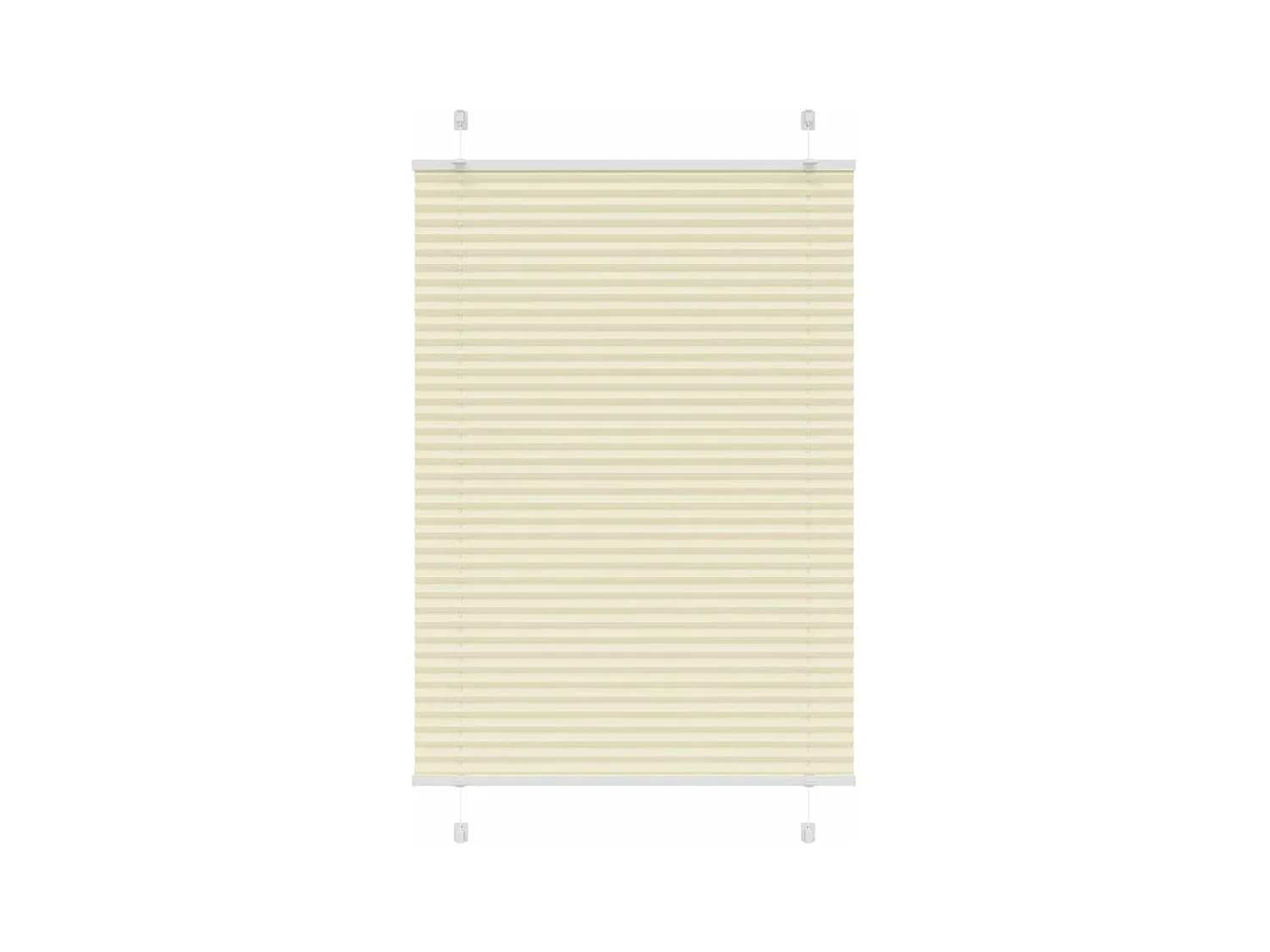 Store plissé crème 95x100 cm largeur du tissu 94,4 cm polyester