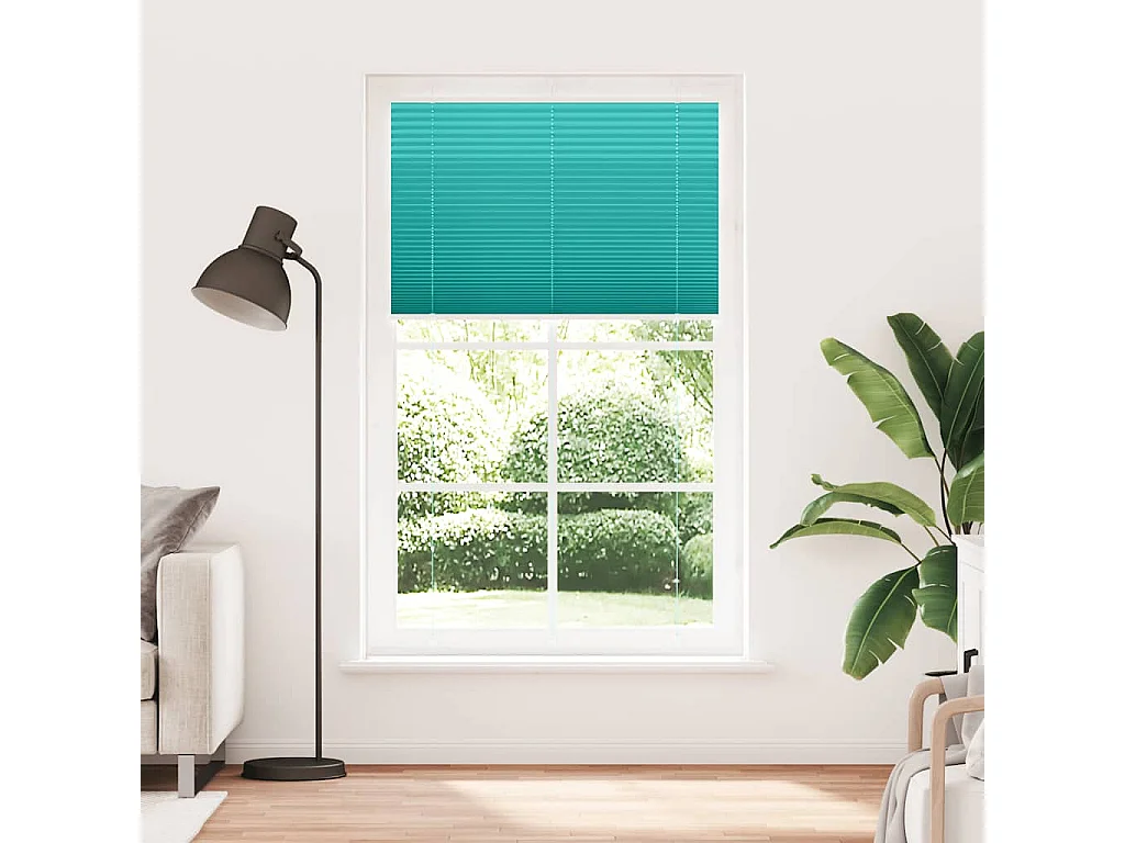 Store plissé vert pétrole 120x200cm largeur du tissu 119,4cm