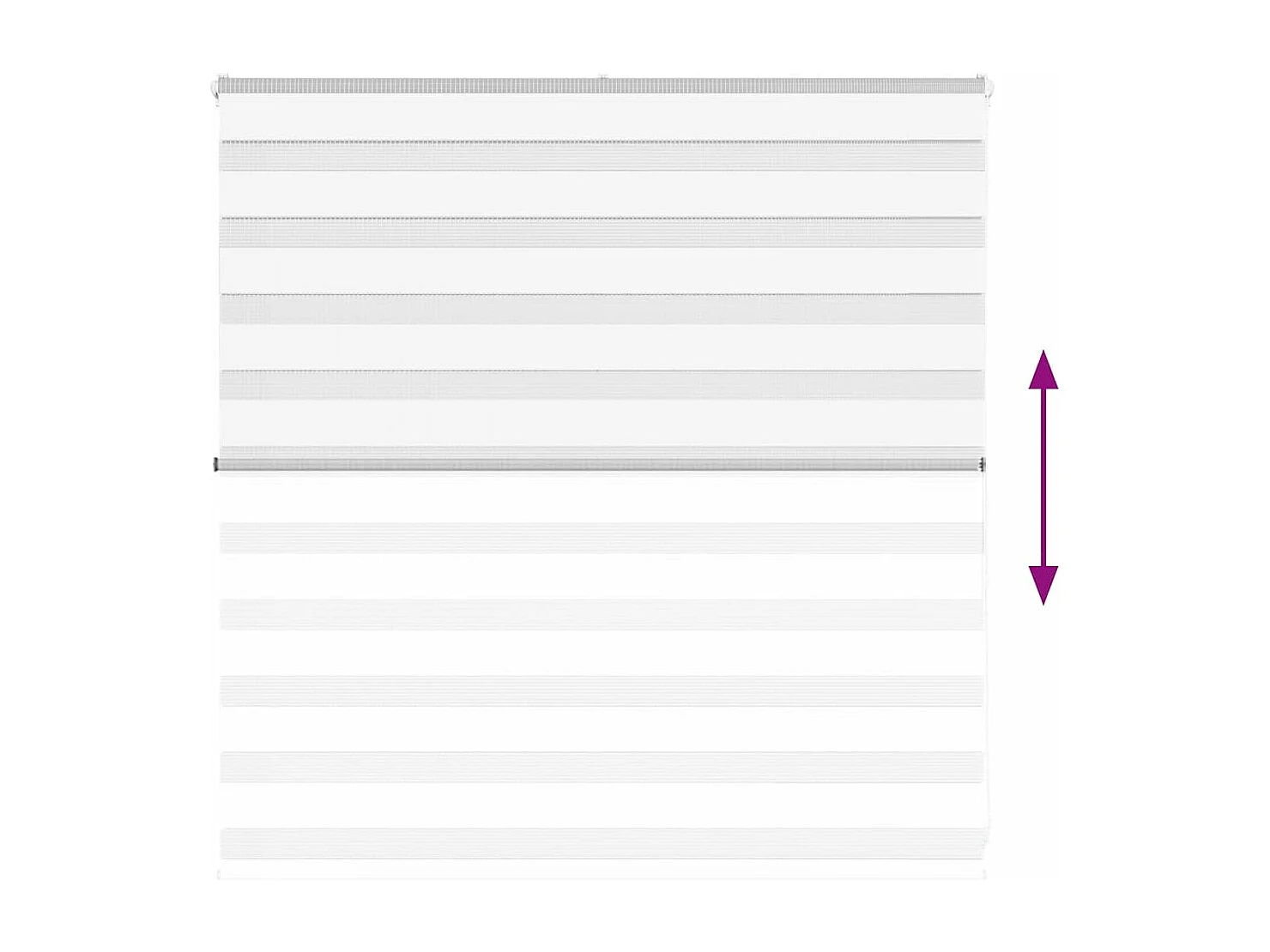 Store zèbre blanc 140x100 cm largeur du tissu 135,9cm polyester