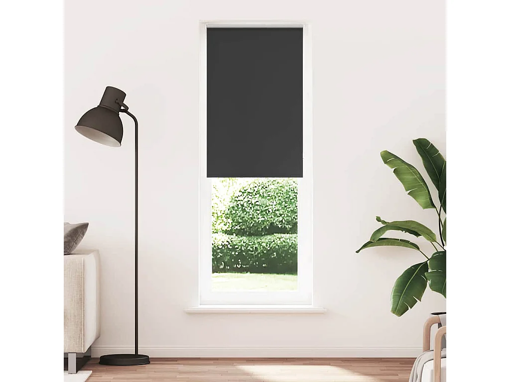 Estor Enrollable Opaco negro 65x230 cm Tela Ancho 60,7 cm