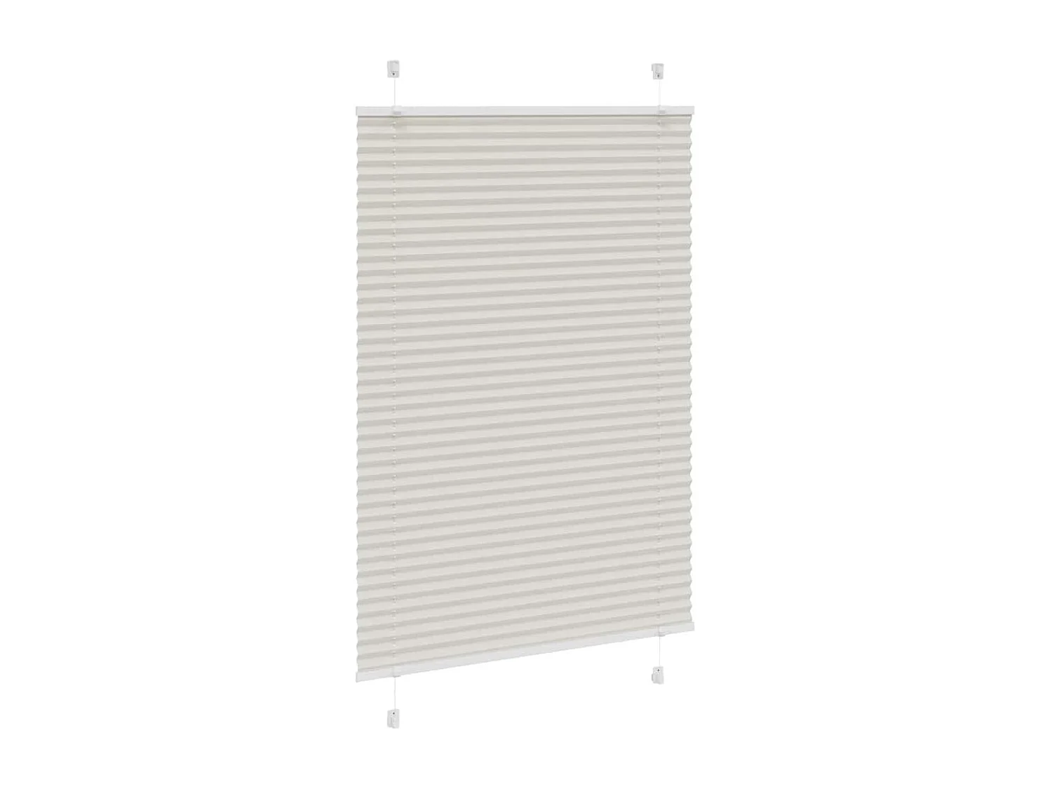 Store plissé gris clair 100x150 cm largeur du tissu 99,4cm