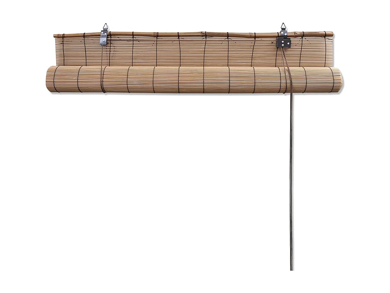 Stores roulants en bambou 2 pièces 150x220 cm Marron