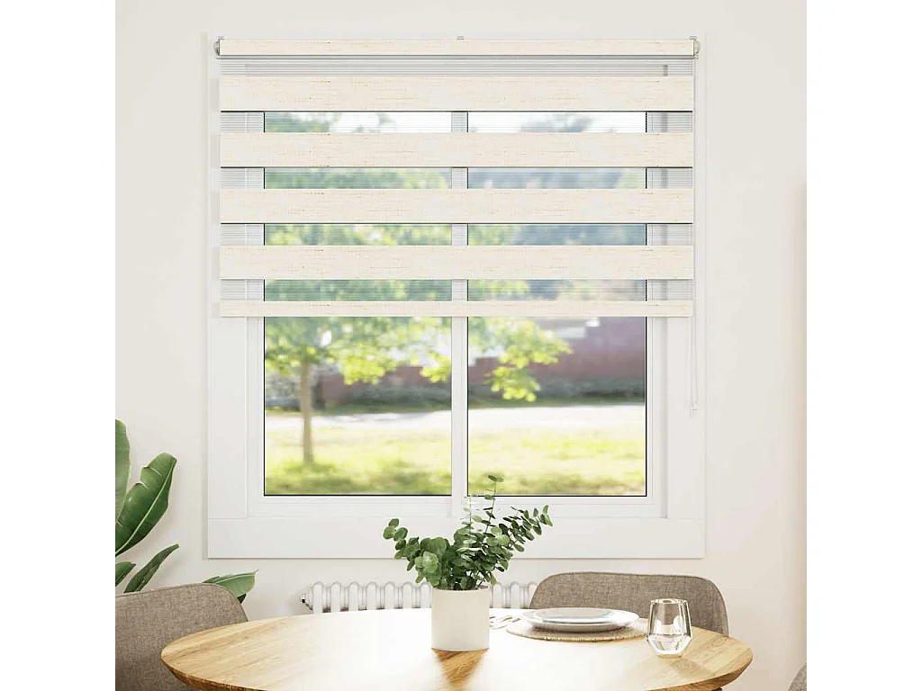 Estor cebra beige mármol tejido ancho 120,9 cm poliéster