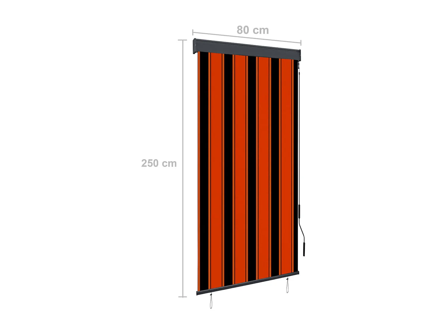 Store roulant d'extérieur 80x250 cm Orange et marron