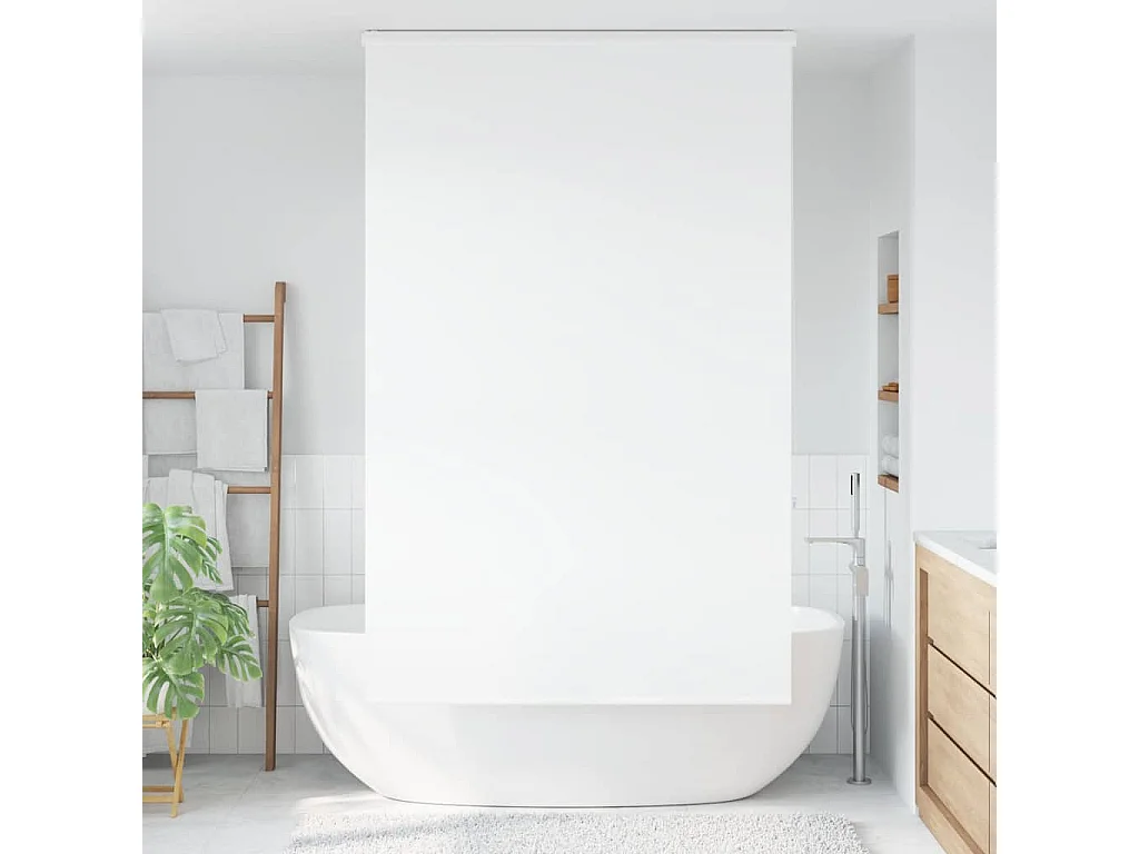 Store enrouleur de douche avec cassette largeur du tissu 116 cm