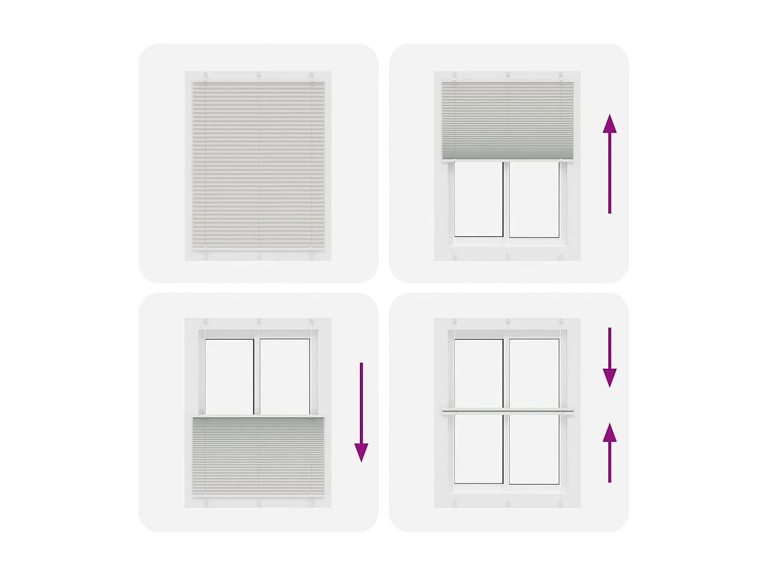 Store plissé gris clair 110x100cm largeur du tissu 109,4cm