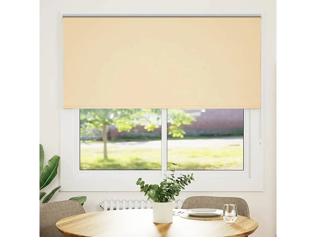 Estor Enrollable Opaco Beige 165x130 cm Tela Ancho 161,6 cm
