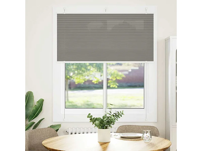 Store plissé anthracite 115x100 cm largeur du tissu 114,4 cm