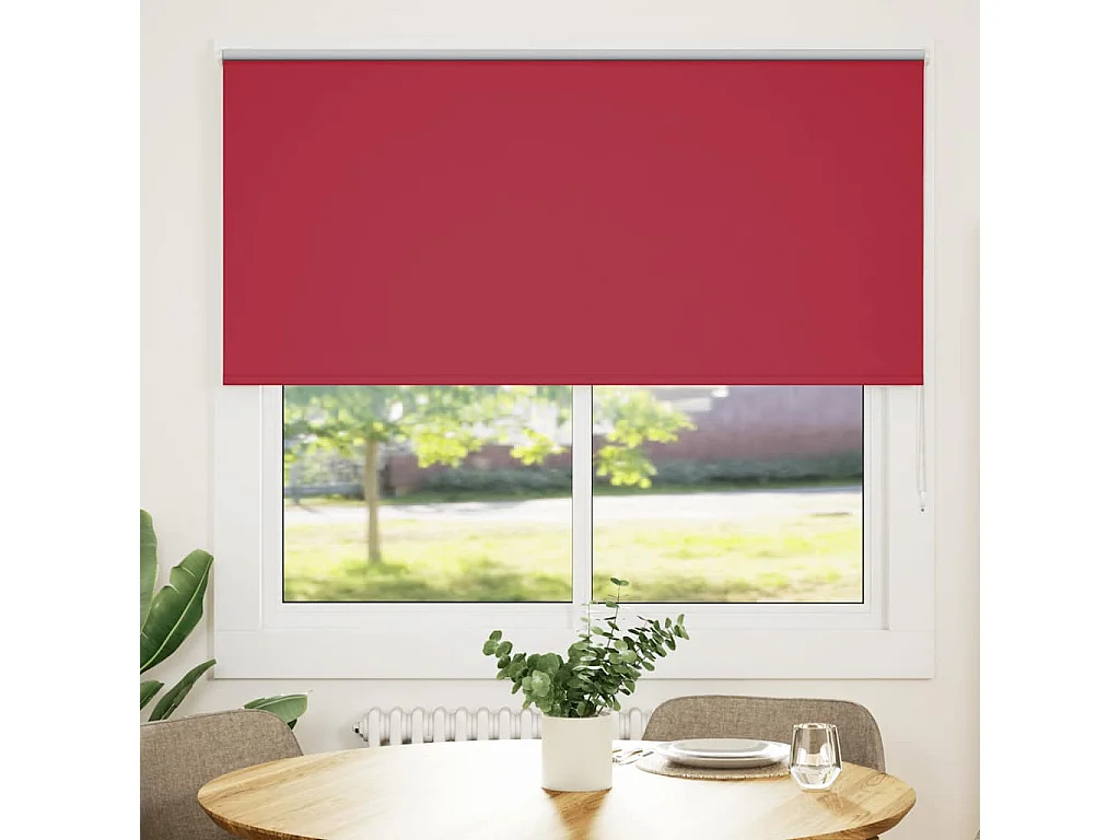 Estor Enrollable Opaco Rojo 165x150 cm Tela Ancho 161,6 cm
