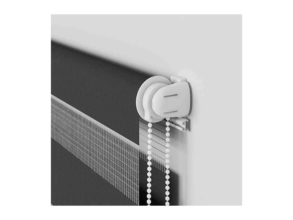 Store zèbre noir 65x230 cm largeur du tissu 60,9 cm polyester