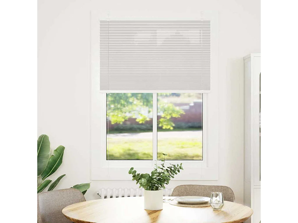 Cinzento Luz Plissada Cega 95x100 cm Largura Tecido 94,4 cm