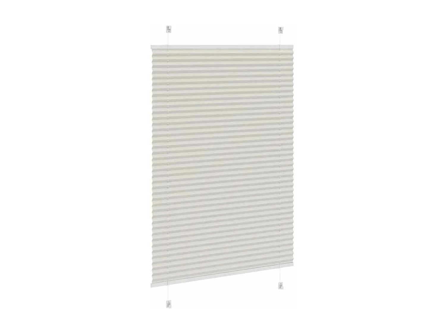 Store plissé gris clair 95x100 cm largeur du tissu 94,4 cm