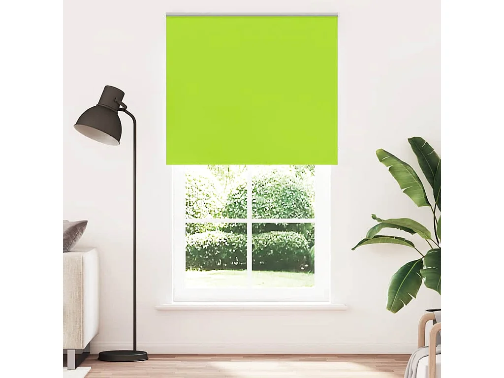 Estor Enrollable Opaco hojas verde 130x230cm Tela Ancho 126,6cm