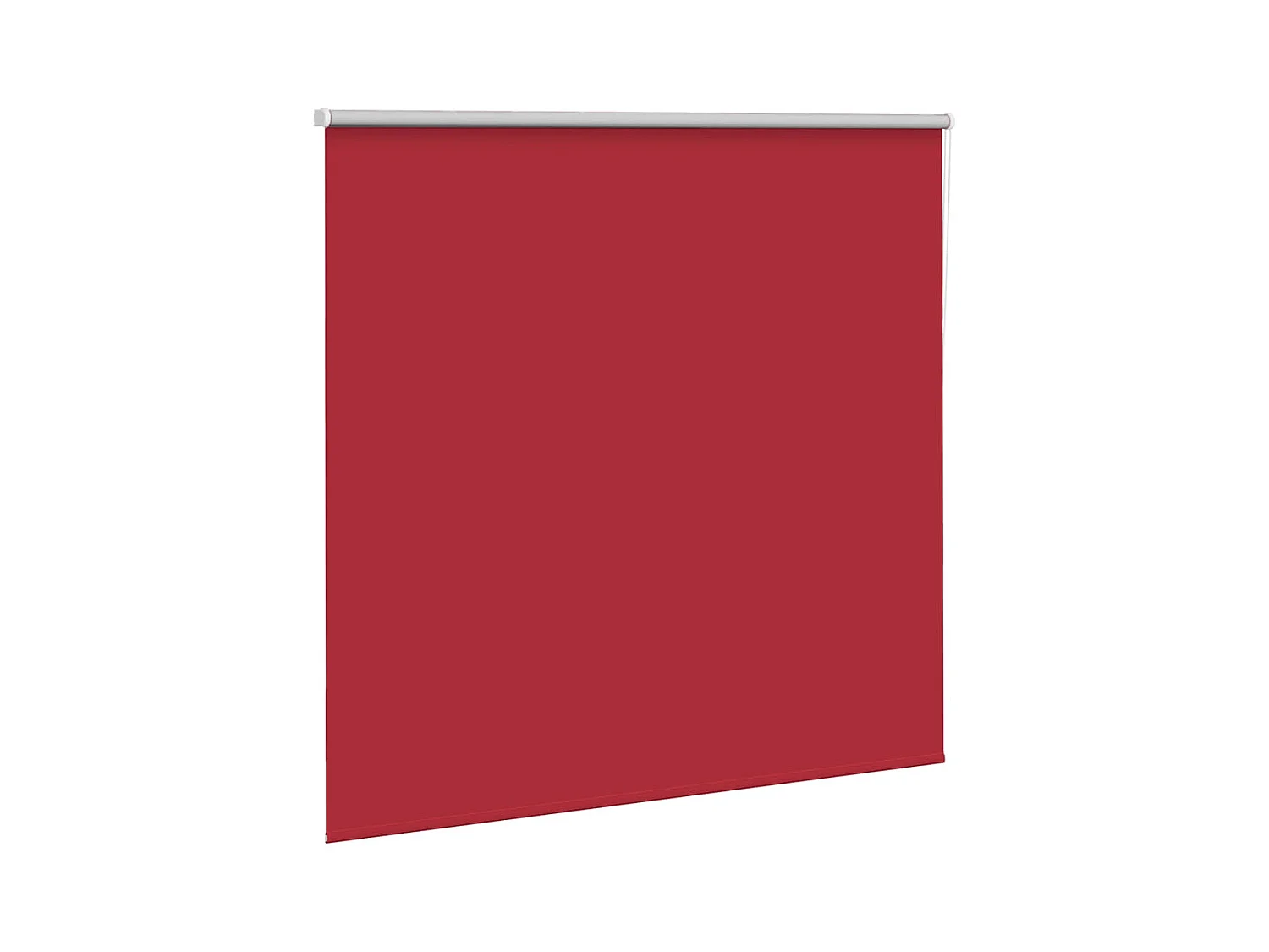 Store enrouleur occultant rouge largeur du tissu 161,6 cm