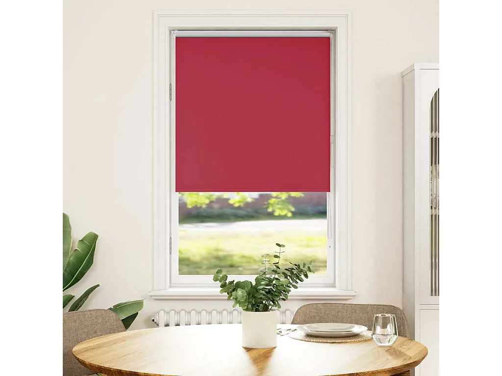 Estor Enrollable Opaco Rojo 70x150 cm Tela Ancho 65,7 cm